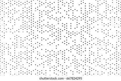Light Gray vector modern geometrical circle abstract background. Dotted texture template. Geometric pattern in halftone style with gradient. 