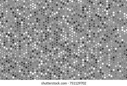 Light Gray vector modern geometrical circle abstract background. Dotted texture template. Geometric pattern in halftone style with gradient. 