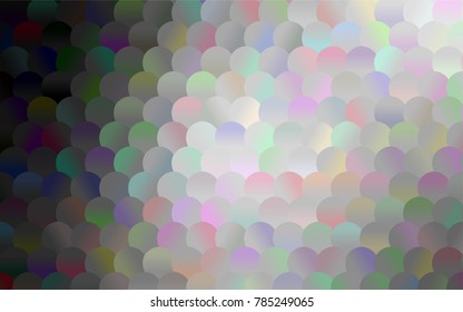Light Gray vector modern geometrical circle abstract background. Dotted texture template. Geometric pattern in halftone style with gradient. 