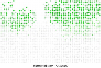 Light Gray vector modern geometrical circle abstract background. Dotted texture template. Geometric pattern in halftone style with gradient. 