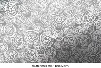 Light Gray vector natural abstract pattern. Sketchy doodles with roses on blurred background. The best blurred design for your business.