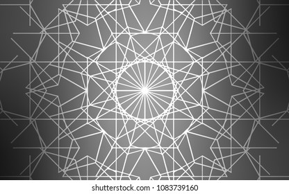 Light Gray vector natural abstract pattern. Doodle illustration made by child in Origami style with gradient. A completely new design for your business.