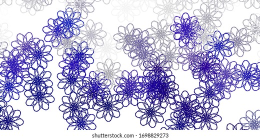 Light Gray vector natural artwork with flowers. Simple colored illustration with abstarct flowers. Best design for your business.