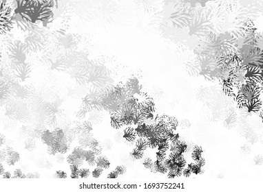 Light Gray vector natural backdrop with branches. Doodle illustration of leaves and branches in Origami style. Brand new design for your business.