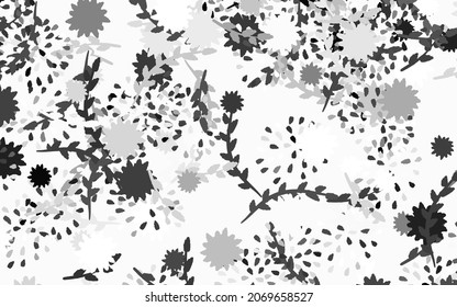 Vector de gris claro fondo natural con flores, rosas. Una elegante ilustración brillante con flores. Nuevo estilo para su diseño de negocio.