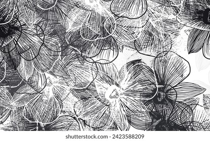 Light Gray vector natural background with flowers. Creative illustration in blurred style with flowers. Template for backgrounds of cell phones.