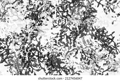 Light Gray vector natural pattern with leaves, branches. Illustration with doodles on abstract template. The best design for your business.