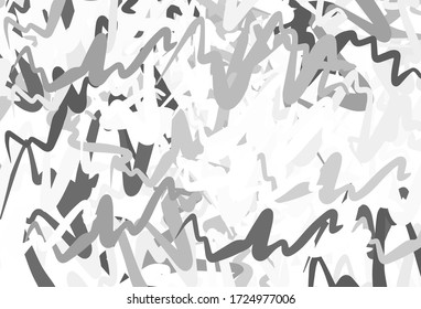 Light Gray vector pattern with bent lines. Colorful illustration in abstract style with gradient. Brand new design for your ads, poster, banner.