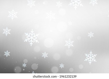 Light Gray vector pattern in Christmas style. Modern abstract Christmas mood shapes. Template for lettering, typography.