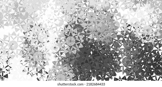 Light gray vector pattern with colored snowflakes. Simple abstract illustration with ice, snow, snowflakes. Xmas design for business.