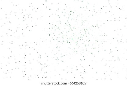 Light Gray vector pattern with colored spheres. Geometric sample of repeating circles on white background in halftone style.