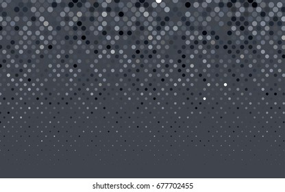 Light Gray vector pattern with colored spheres. Geometric sample of repeating circles on white background in halftone style.