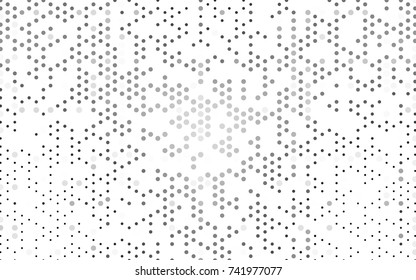 Light Gray vector pattern with colored spheres. Geometric sample of repeating circles on white background in halftone style.