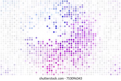 Light Gray vector pattern with colored spheres. Geometric sample of repeating circles on white background in halftone style.