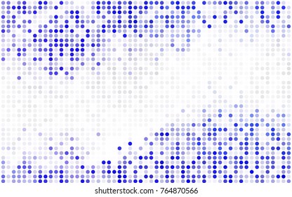 Light Gray vector pattern with colored spheres. Geometric sample of repeating circles on white background in halftone style.