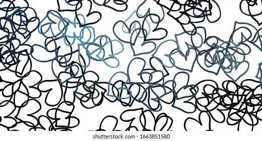 Light Gray vector pattern with colorful hearts. Decorative shining illustration with hearts on abstract template. Design for ad, poster, banner of Valentine Day.