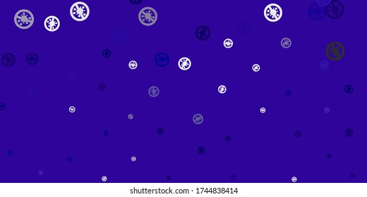 Light gray vector pattern with coronavirus elements. Colorful abstract illustration with gradient medical shapes. Design for biohazard warning.