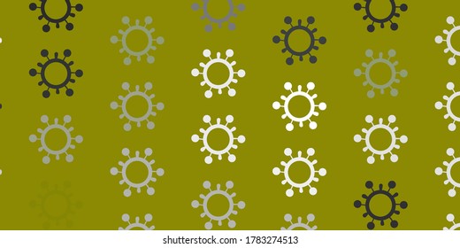 Light Gray vector pattern with coronavirus elements. Colorful abstract illustration with gradient medical shapes. Simple drawing against danger fever.