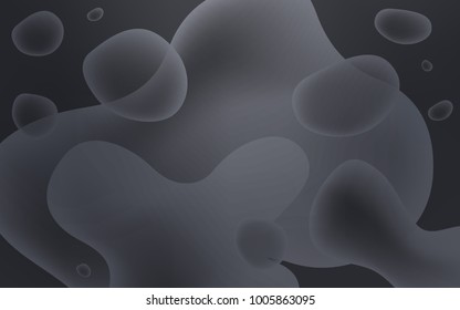 Light Gray vector pattern with curved circles. Geometric illustration in memphis style with gradient.  A new texture for your  ad, booklets, leaflets.