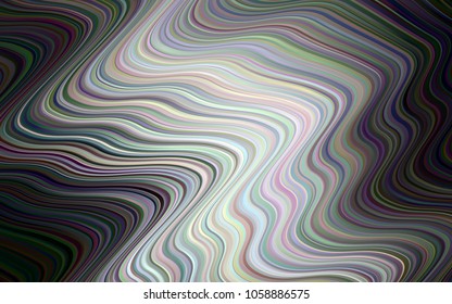 Light Gray vector pattern with curved circles. Shining illustration, which consist of blurred lines, circles. The best blurred design for your business.