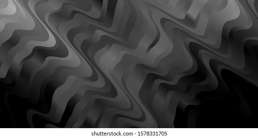 Light Gray vector pattern with curved lines. Colorful illustration in circular style with lines. Pattern for websites, landing pages.
