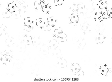 Light Gray vector pattern with Digit symbols. Abstract illustration with colored algebra signs. Pattern for posters, banners of math books.