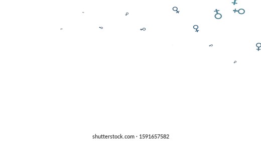 Light Gray vector pattern with feminism elements. Colorful illustration with gradient feminism shapes. Background for cell phones.