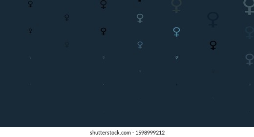Light Gray vector pattern with feminism elements. Colorful feminism symbols with a gradient in modern style. Base for your app design.