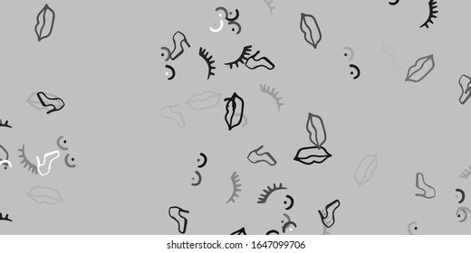 Light Gray vector pattern with feminism elements. Colorful illustration with gradient feminism shapes. Background for International Women’s Day.