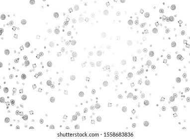 Light Gray vector pattern with fresh ingredients. Beautiful colorful illustration with food in doodle style. Template for meal cooking in kitchen.
