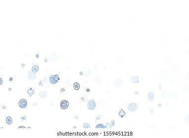 Light Gray vector pattern with fresh ingredients. Beautiful colorful illustration with food in doodle style. Pattern for ads of breakfast, lunch, dinner.