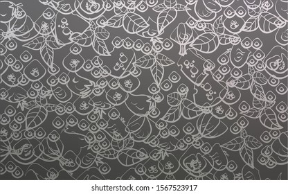 Light Gray vector pattern with fresh ingredients. Glitter abstract sketch with gourmet food. Pattern for ad, booklets, leaflets of restaurants.