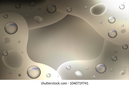 Light Gray vector pattern with lines, ovals. Blurred geometric sample with gradient bubbles.  A completely new memphis design for your business.