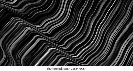 Light Gray vector pattern with lines. Illustration in halftone style with gradient curves. Pattern for business booklets, leaflets