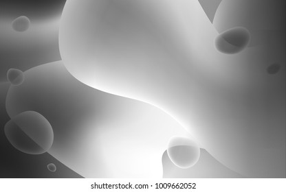 Light Gray vector pattern with liquid shapes. Colorful abstract illustration with gradient lines. Textured wave pattern for backgrounds.