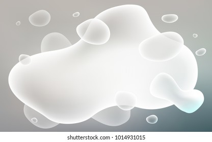 Light Gray vector pattern with liquid shapes. Glitter abstract illustration with wry lines. A completely new memphis design for your business.