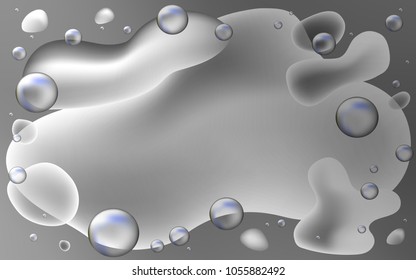 Light Gray vector pattern with liquid shapes. A sample with blurred bubble shapes. A completely new memphis design for your business.