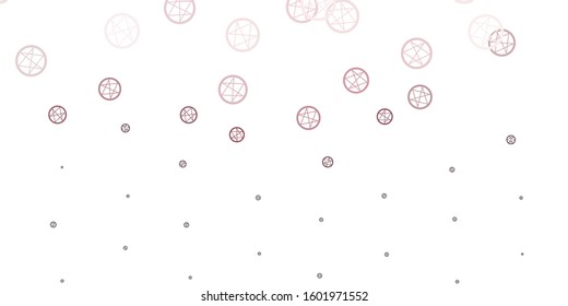 Light Gray vector pattern with magic elements. Retro design in abstract style with witchcraft forms. Simple base for your occult design.