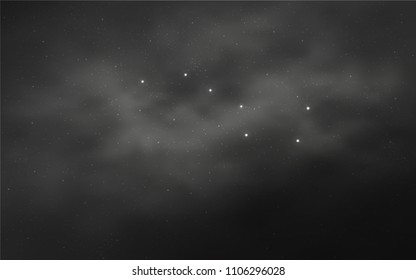 Light Gray vector pattern with night sky stars. Shining colored illustration with bright astronomical stars. Best design for your ad, poster, banner.