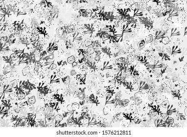 Light Gray vector pattern with random forms. Decorative design in abstract style with random forms. Background for a cell phone.