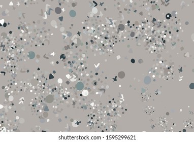 Light Gray vector pattern with random forms. Modern abstract illustration with colorful random forms. Best smart design for your business.