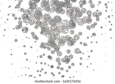 Light Gray vector pattern with random forms. Colorful chaotic forms with gradient in modern style. Modern design for your business card.