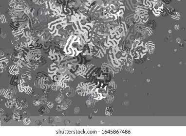 Light Gray vector pattern with random forms. Decorative design in abstract style with random forms. Best smart design for your business.