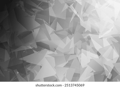 Light Gray vector pattern with random polygonals. Simple colorful illustration with abstract gradient shapes. Background for a cell phone.