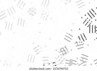 Light Gray vector pattern with sharp lines, dots. Blurred decorative design in simple style with lines. Smart design for your business advert.
