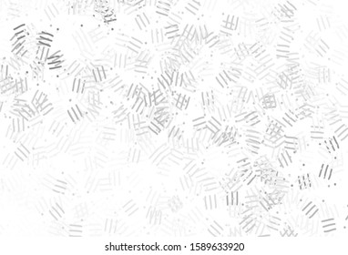 Light Gray vector pattern with sharp lines, dots. Glitter abstract illustration with colorful sticks. Smart design for your business advert.