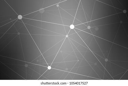 Light Gray vector pattern with spheres, triangles. Modern abstract colorful illustration with spheres and lines. Beautiful design for your business advert.