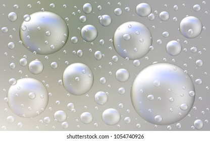Light Gray vector pattern with spheres. Blurred bubbles on abstract background with colorful gradient. The pattern can be used for aqua ad, booklets.
