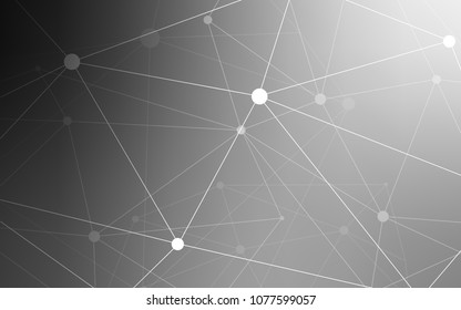 Light Gray vector pattern with spheres, triangles. Abstract illustration with colorful discs and triangles. Completely new template for your brand book.