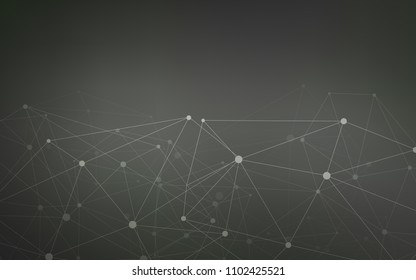 Light Gray vector pattern with spheres, triangles. Modern abstract colorful illustration with spheres and lines. Pattern can be used for futuristic ad, booklets.